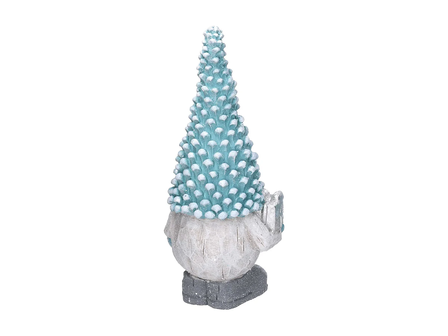 Gnomo resina azzurro con led cm 21,5x16,5h47