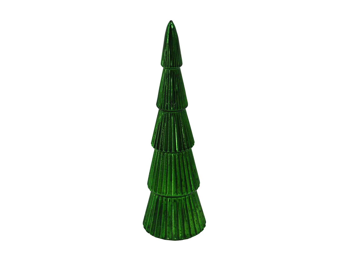 Albero vetro led verde cm ø12h36