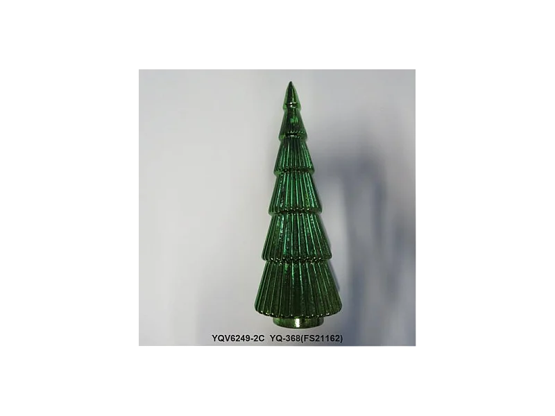 Albero vetro led verde cm ø12h36
