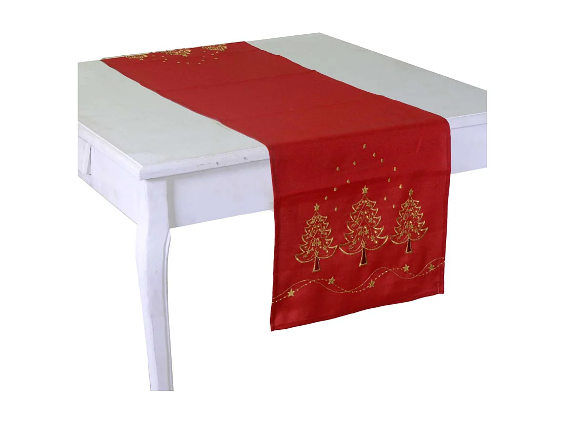 Runner tessuto stile 15 rosso cm 40x140