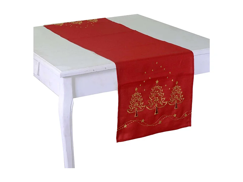 Runner tessuto stile 15 rosso cm 40x140