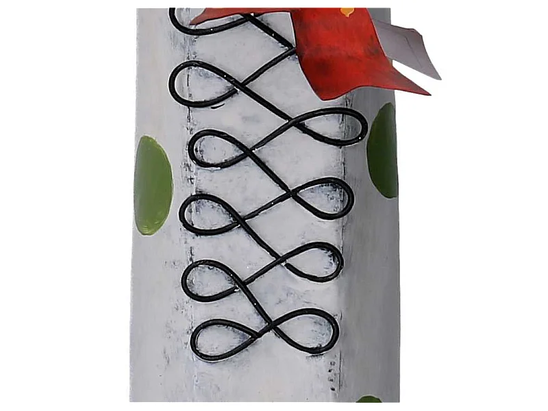 Pattini metallo verde e bianco cm 30x11,5h38,1