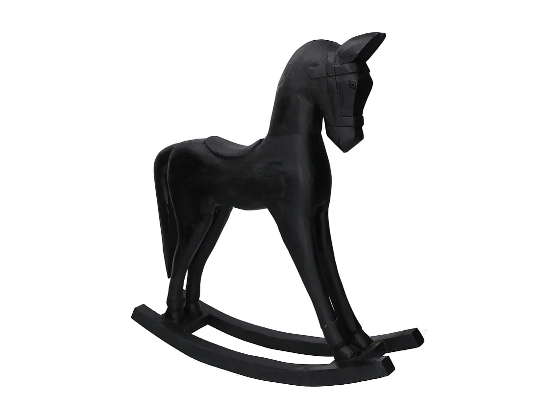 Cavallo legno nero cm 36x9h39