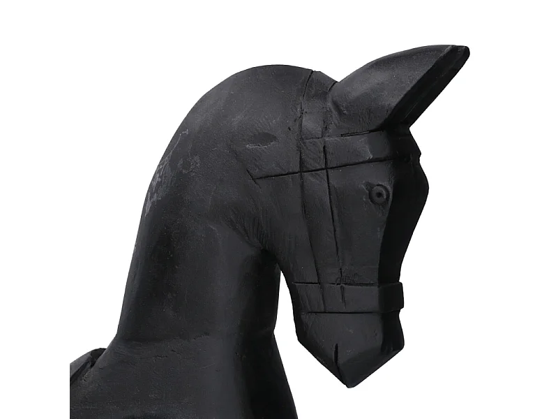 Cavallo legno nero cm 36x9h39