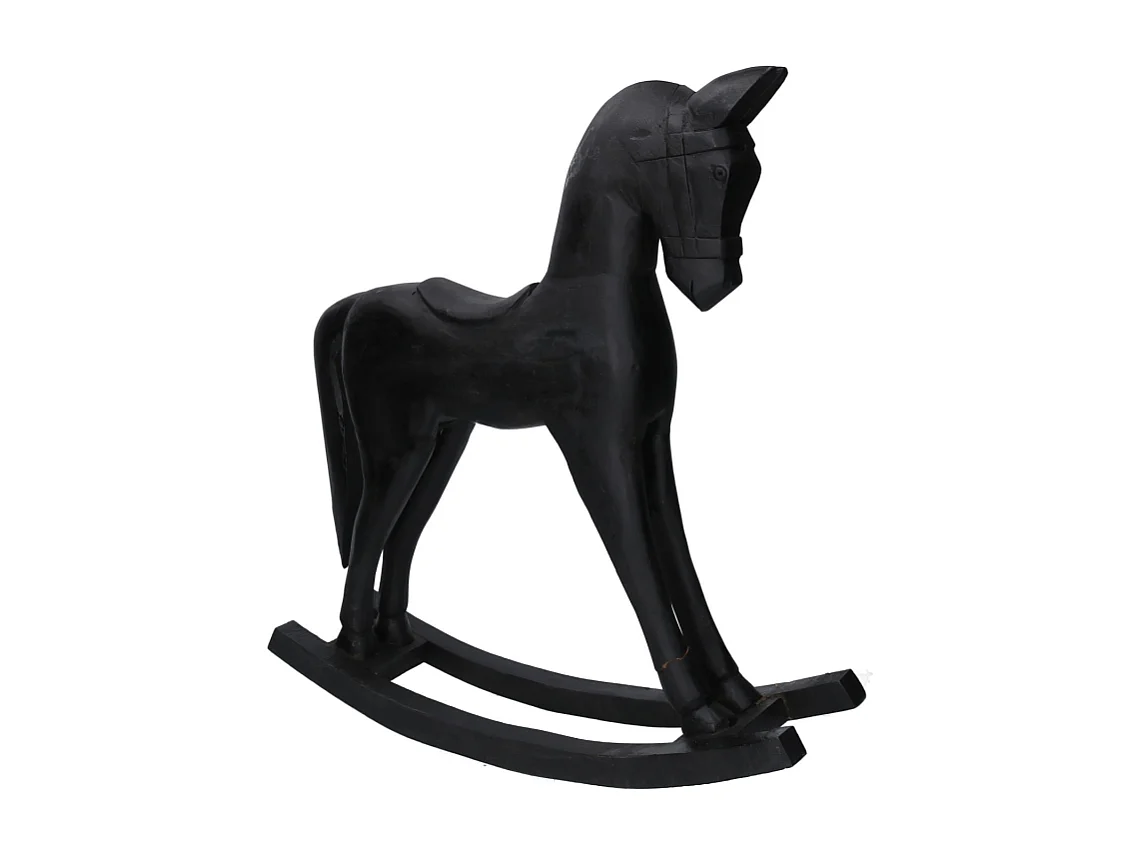 Cavallo legno nero cm 36x9h39