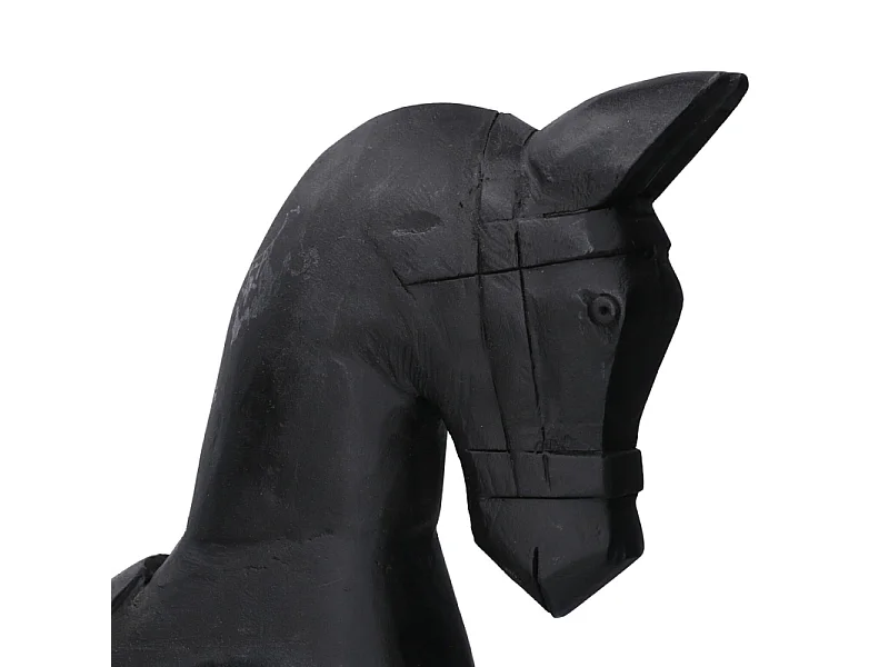 Cavallo legno nero cm 36x9h39