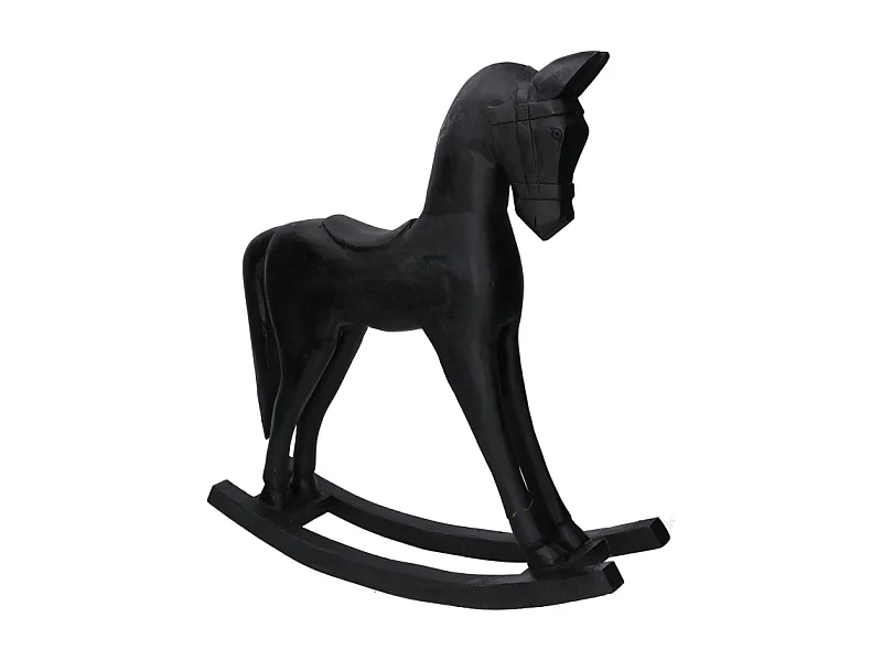 Cavallo legno nero cm 36x9h39