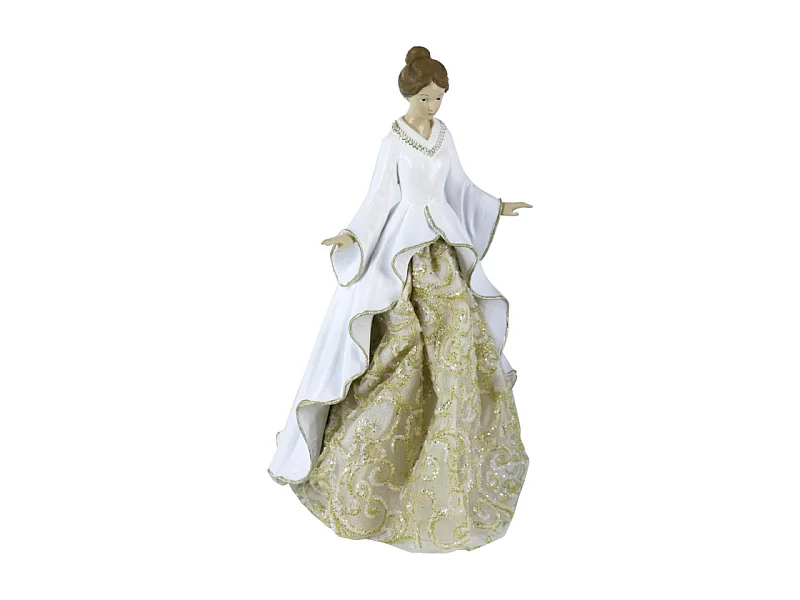 Donna resina bianco cm 18x18h31,5