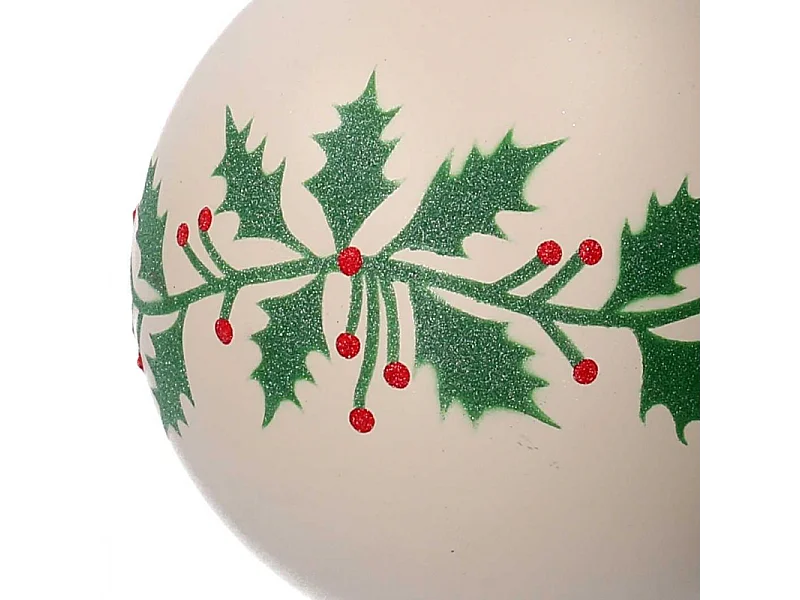 Sfera plastica agrifoglio crema cm ø20h20
