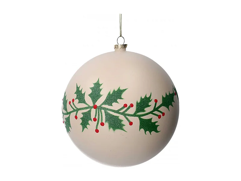Sfera plastica agrifoglio crema cm ø20h20