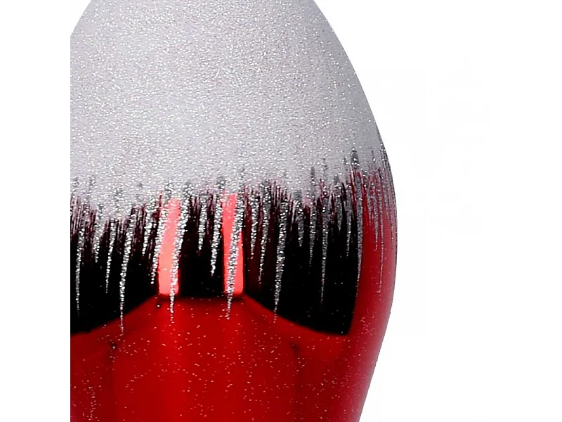 Sfera plastica goccia innevata rosso cmh40