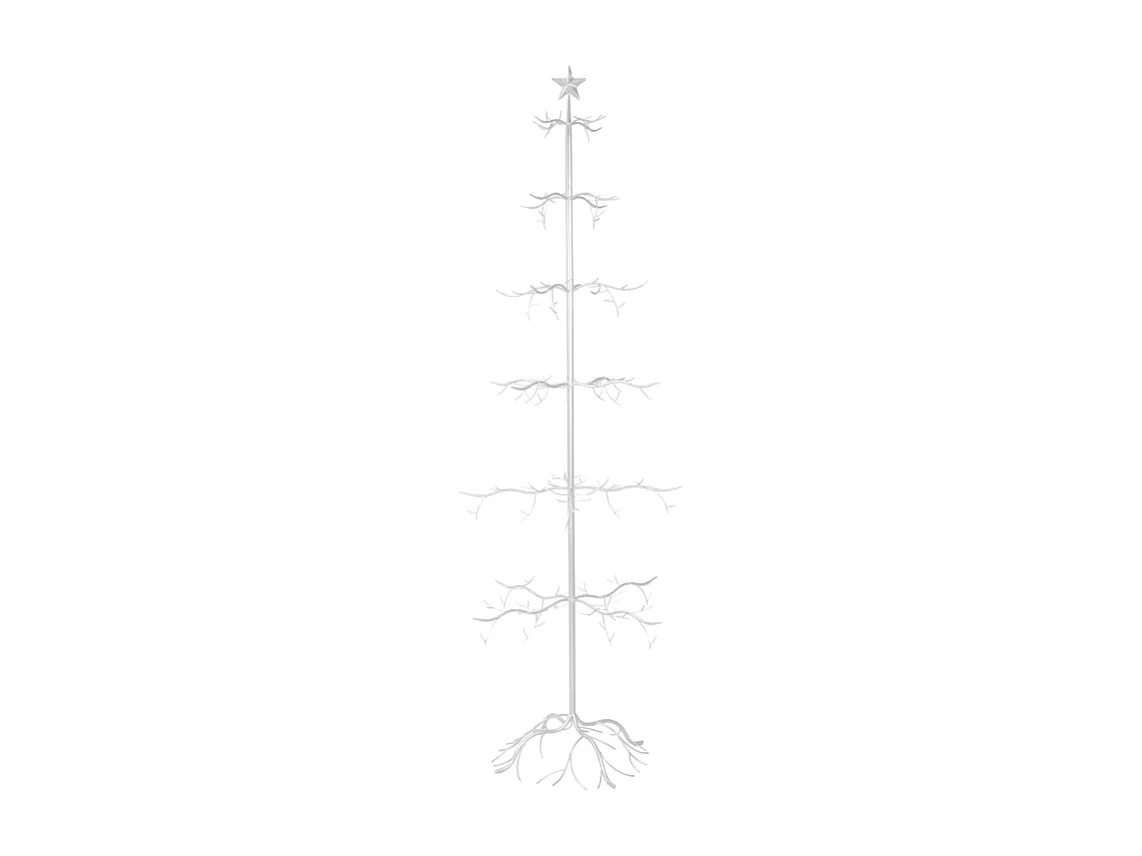 Albero di natale metallo bianco cm 73x73h200