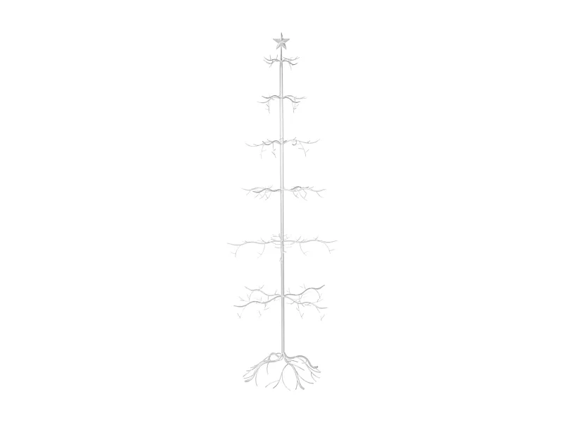 Albero di natale metallo bianco cm 73x73h200