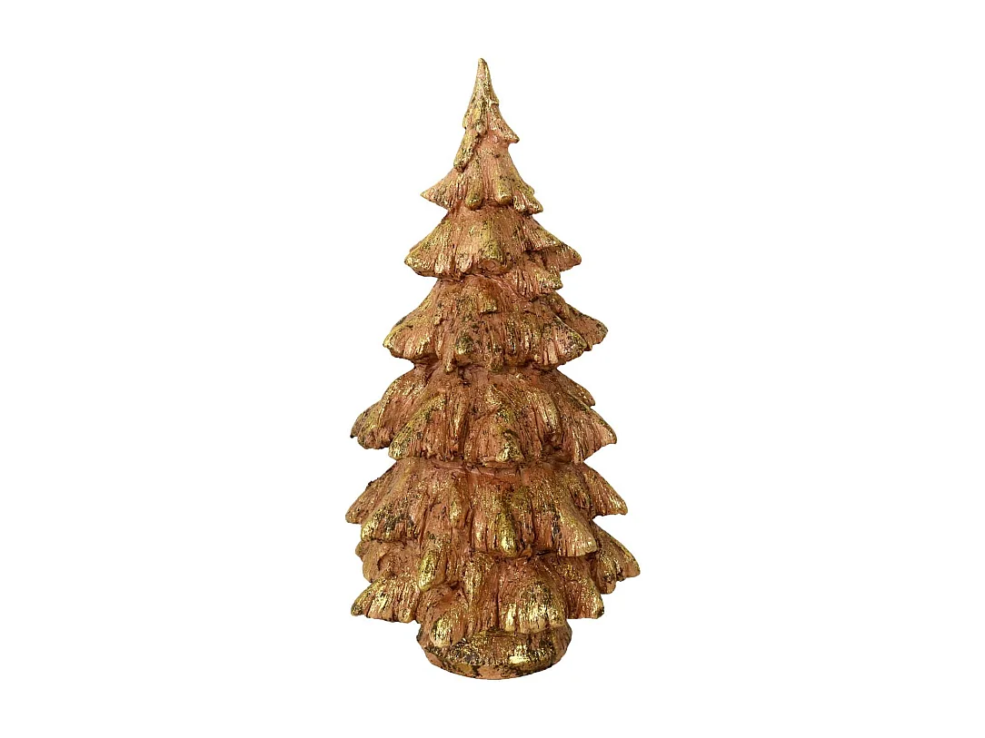 Albero resina rosa glitter oro cm ø20h39