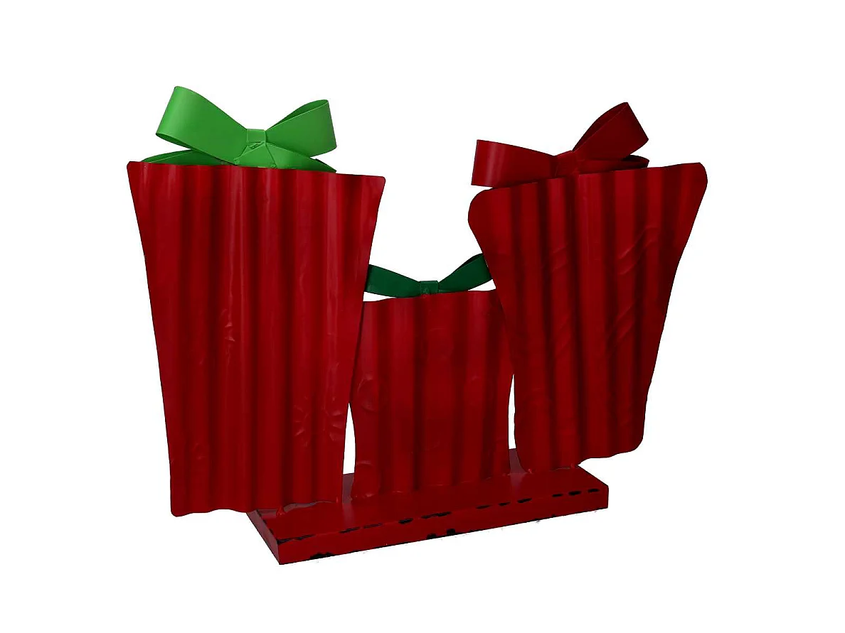 Pacco regalo metallo cm 49,5x12,5h37