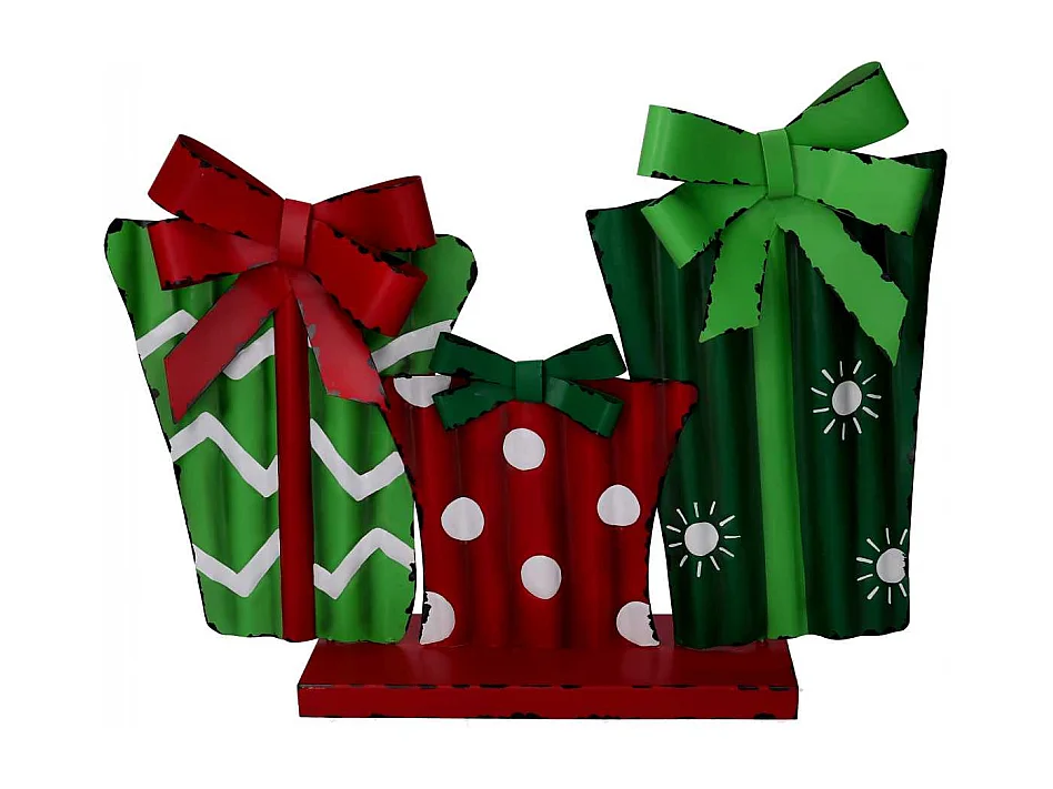 Pacco regalo metallo cm 49,5x12,5h37