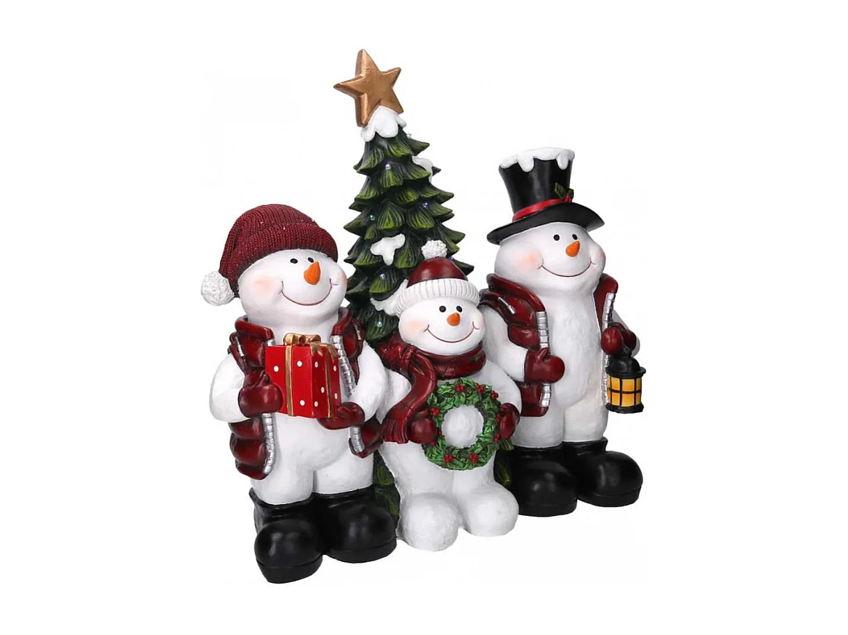 Pupazzi di neve resina con led cm 52x29h52,5