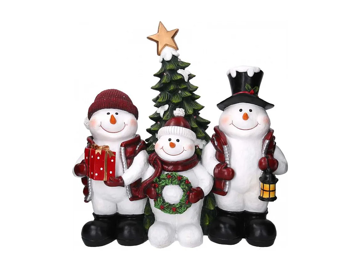 Pupazzi di neve resina con led cm 52x29h52,5