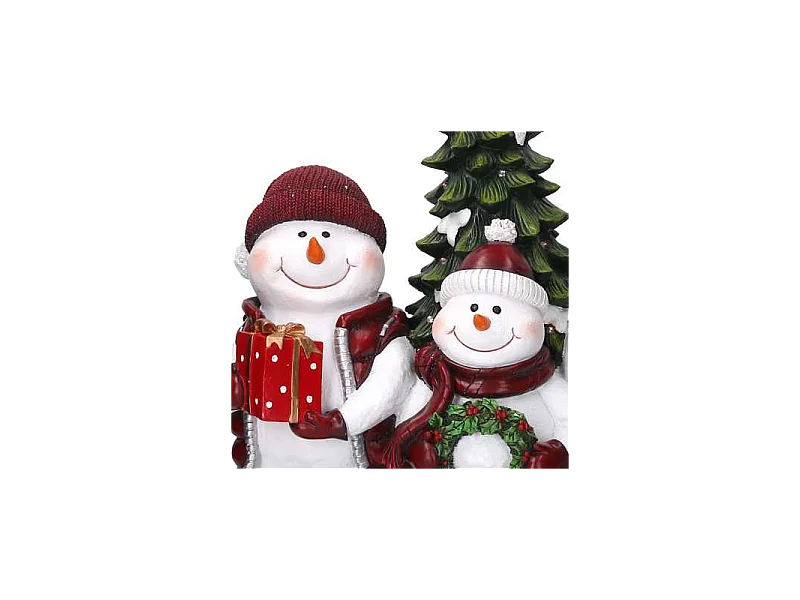 Pupazzi di neve resina con led cm 52x29h52,5