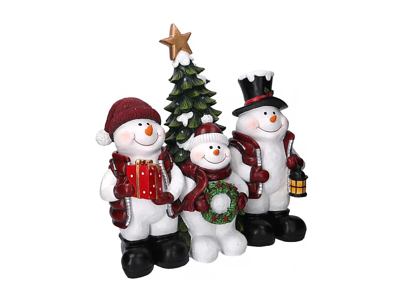 Pupazzi di neve resina con led cm 52x29h52,5