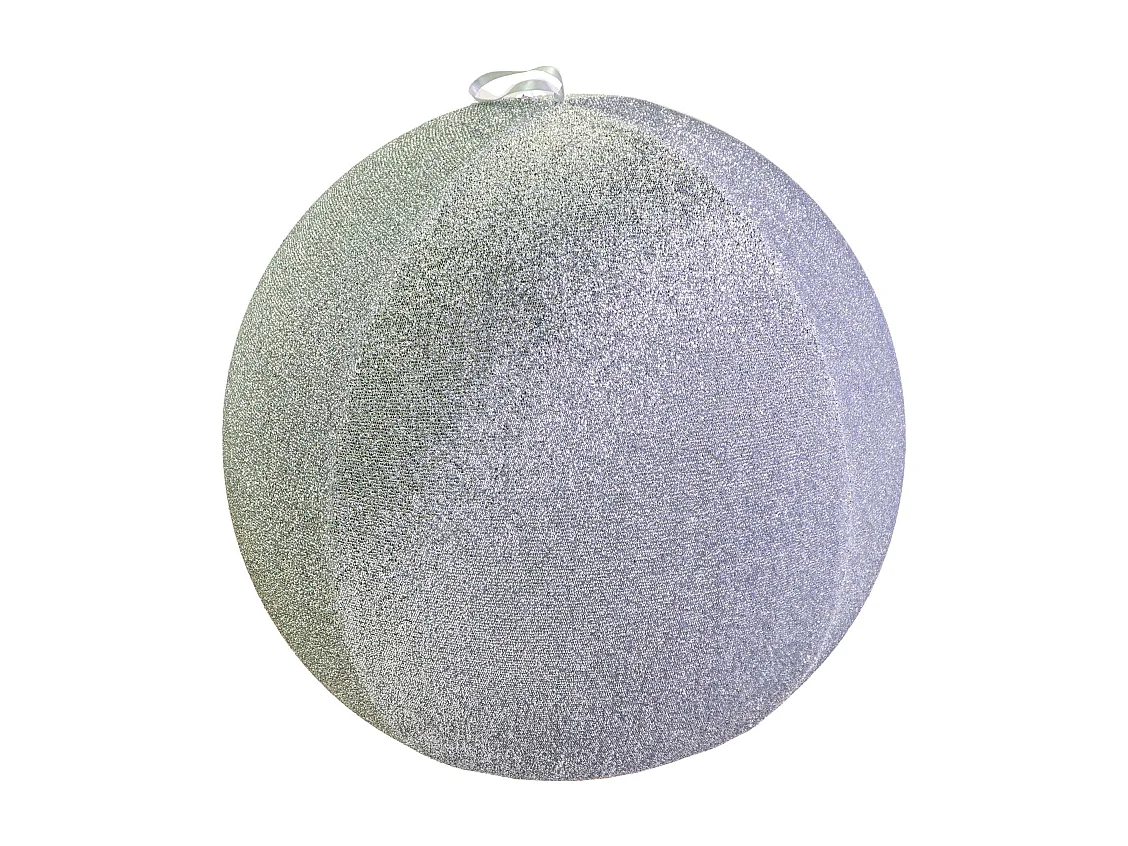 Sfera gonfiabile tessuto effetto glitter argento cm ø60h60