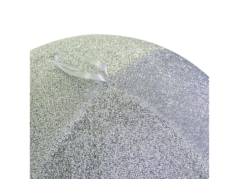 Sfera gonfiabile tessuto effetto glitter argento cm ø60h60