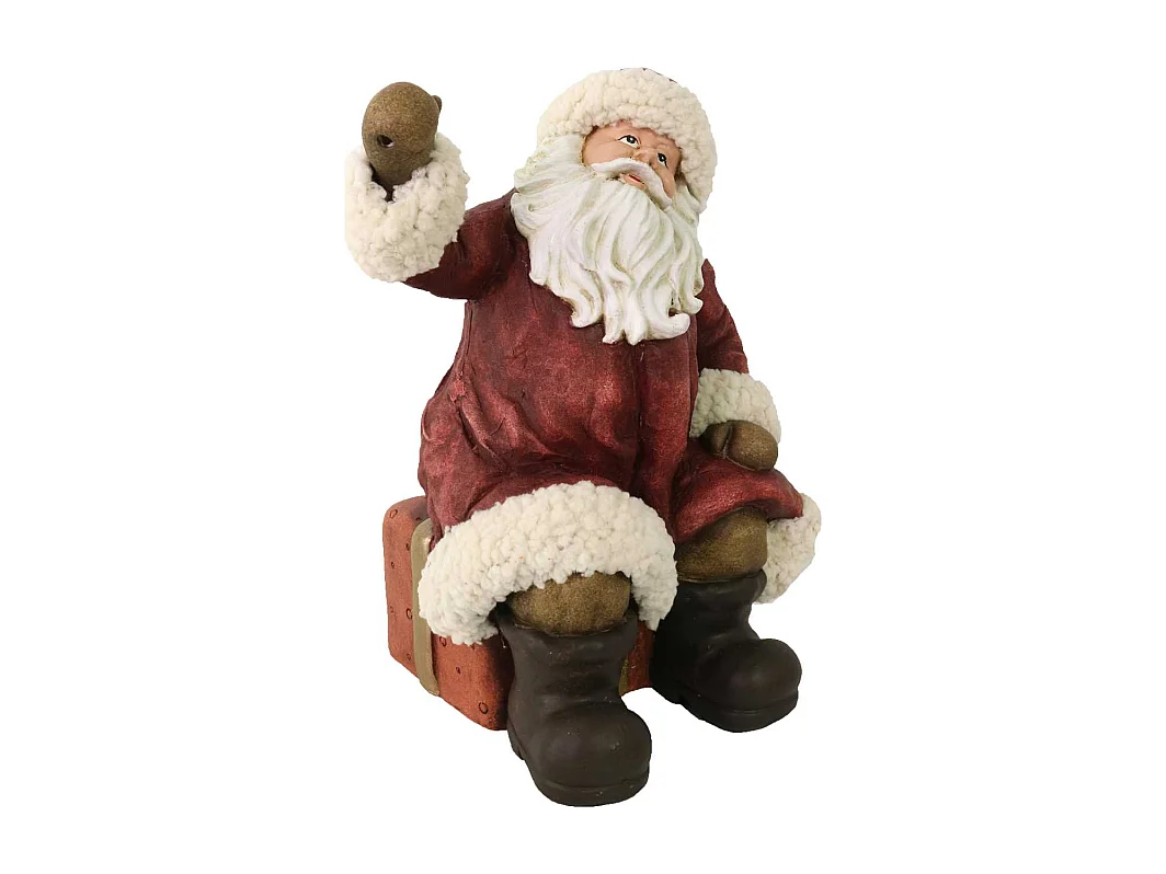 Babbo natale resina rosso cm 24,5x20,5h32,5