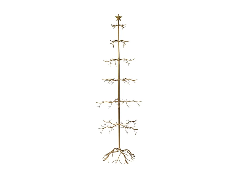 Albero di natale metallo oro cm 73x73h200