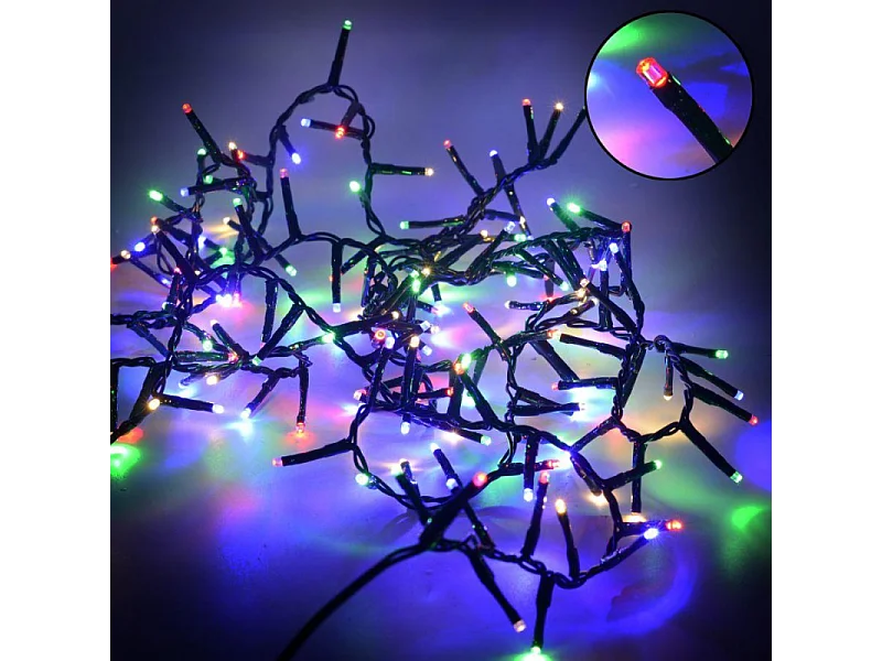 Luce filo 300 led multicolore controller cm 600 al. fissa uso esterno