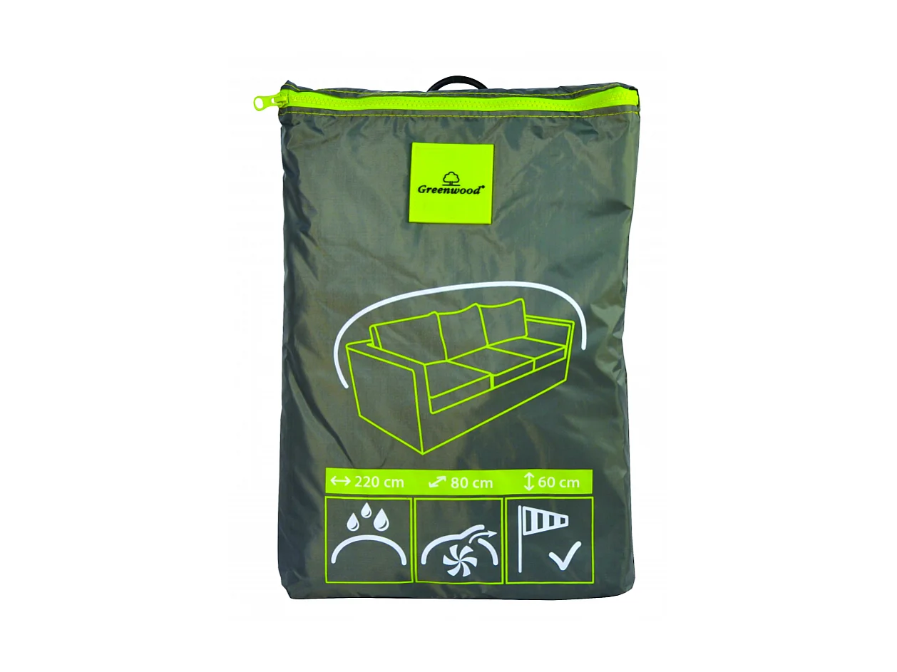 Wasserdichte Abdeckung 220x80x60cm für 3-Sitzer-Gartensofa CVD2