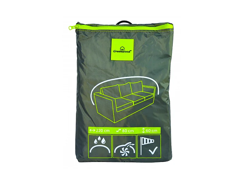 Funda impermeable 220x80x60 cm sofá de 3 plazas jardín exterior CVD2