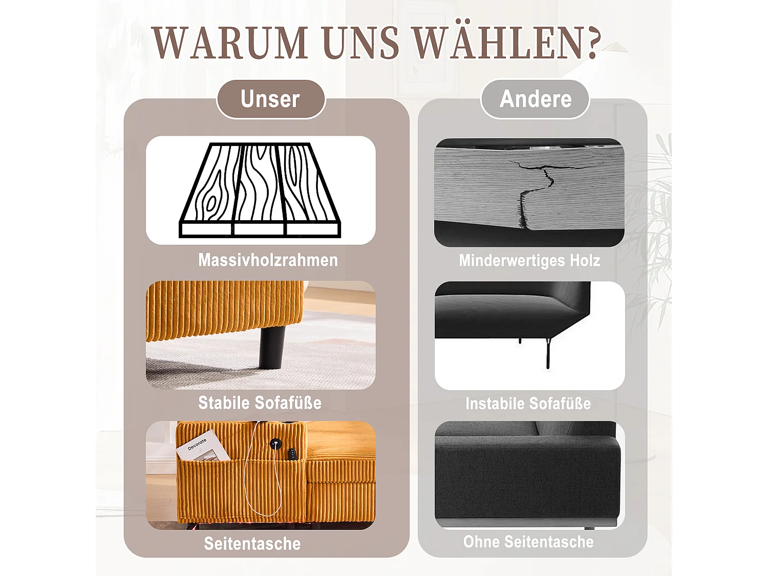 Canapé couchage 3 places - 142 x 128 x 85 cm - avec porte-gobelets + ports USB + Leds - velours - jaune