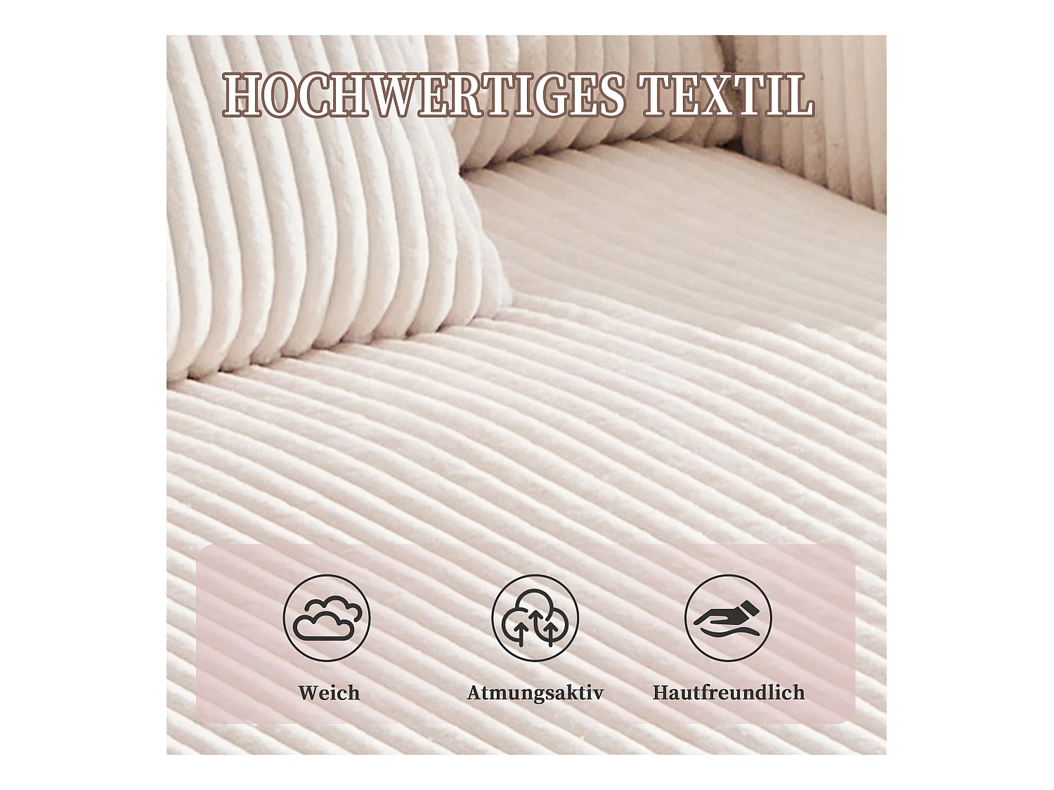 Canapé couchage 3 places - 142 x 128 x 85 cm - avec porte-gobelets + ports USB + Leds - velours - beige