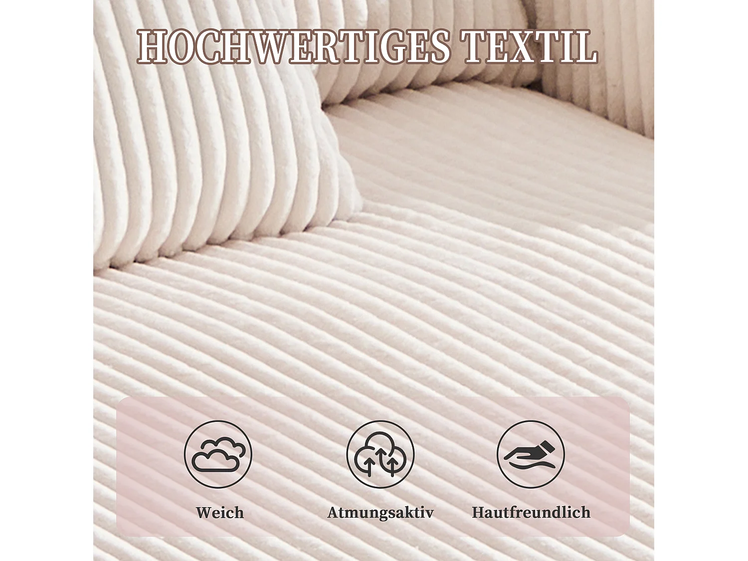 Canapé couchage 3 places - 142 x 128 x 85 cm - avec porte-gobelets + ports USB + Leds - velours - beige