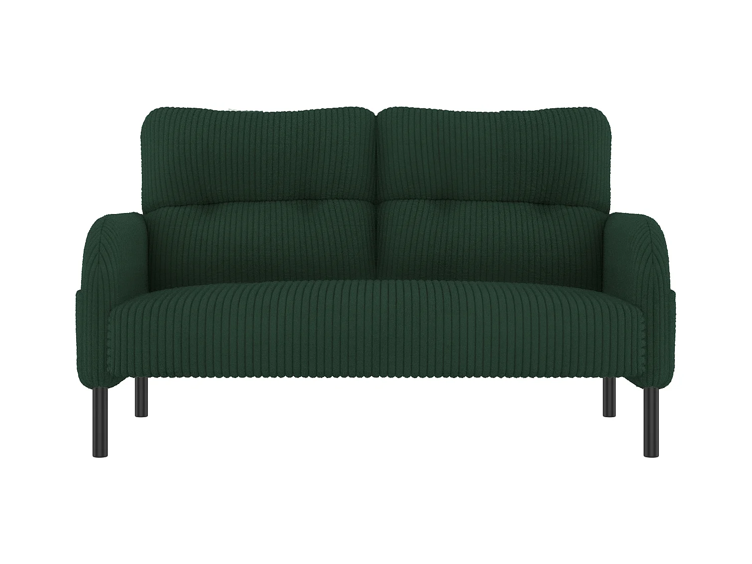 Ensemble Canapé 3 places - 120 x 75 x 79 cm - avec repose-pieds + canapé 2 places + fauteuil - Velours - vert