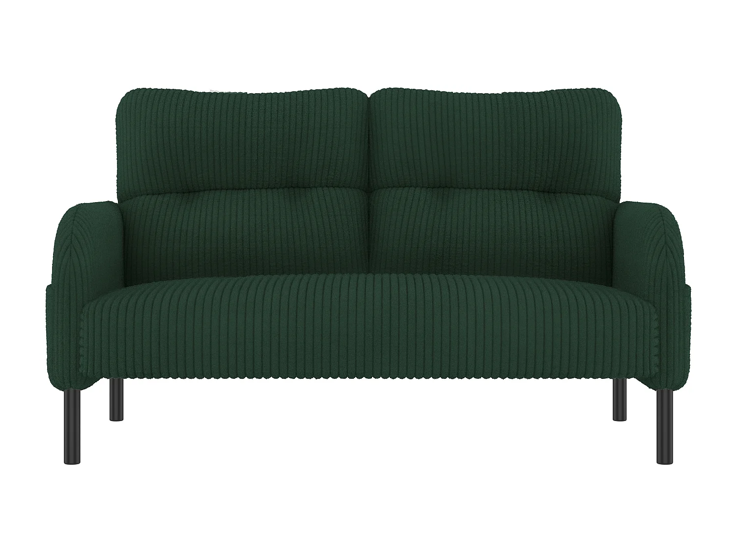 Ensemble Canapé 3 places - 120 x 75 x 79 cm - avec repose-pieds + canapé 2 places + fauteuil - Velours - vert