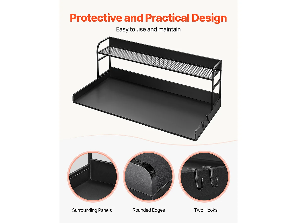 Encimera de Lavadora-Secadora SucceBuy 137x69 CM, Encimera de Lavado de Madera con Almohadillas Antideslizantes, Resistente al Agua para una Organización