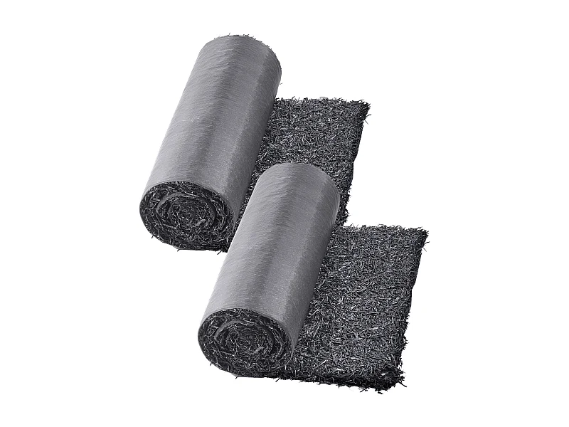 Mulchrol SucceBuy van Rubber 244 x 56 cm, Mat van Gerecycled Rubber, Permanente Oprit, Natuur-Zwarte Mulch voor Tuinranden, Planten