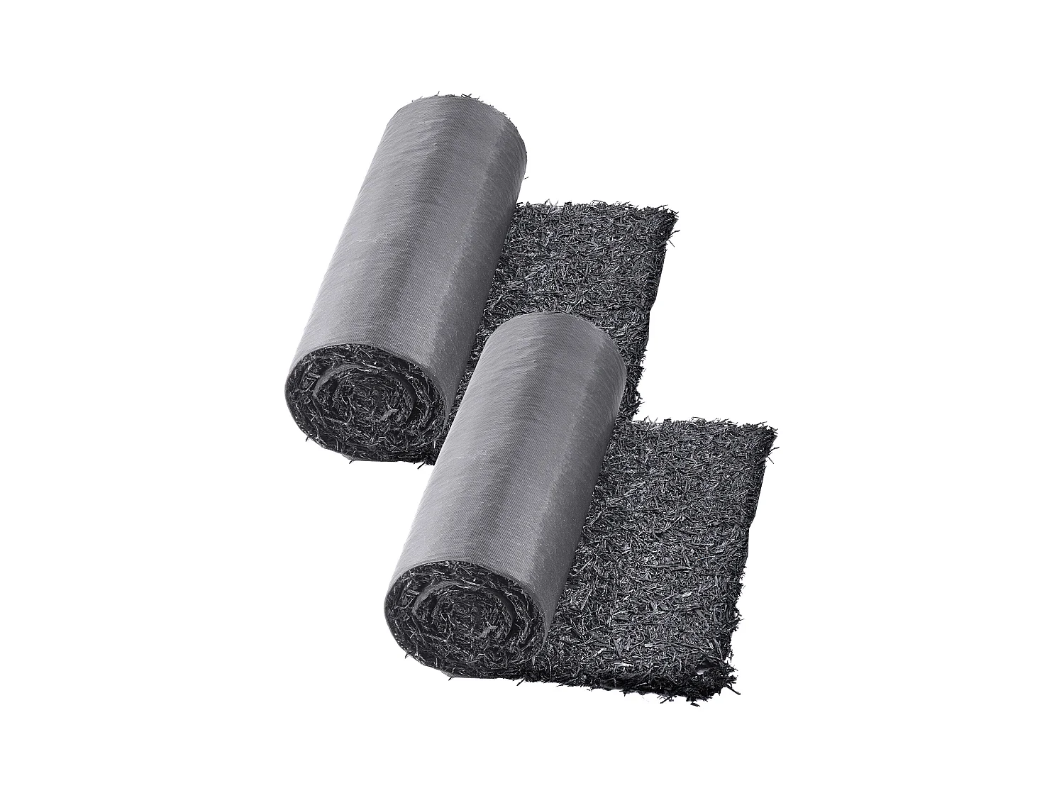 Rouleau de Paillis SucceBuy en Caoutchouc 244 x 56 cm, Tapis en Caoutchouc Recyclé, Allée Permanente, Paillis Noir Naturel pour Bordures de Jardin, Plantes