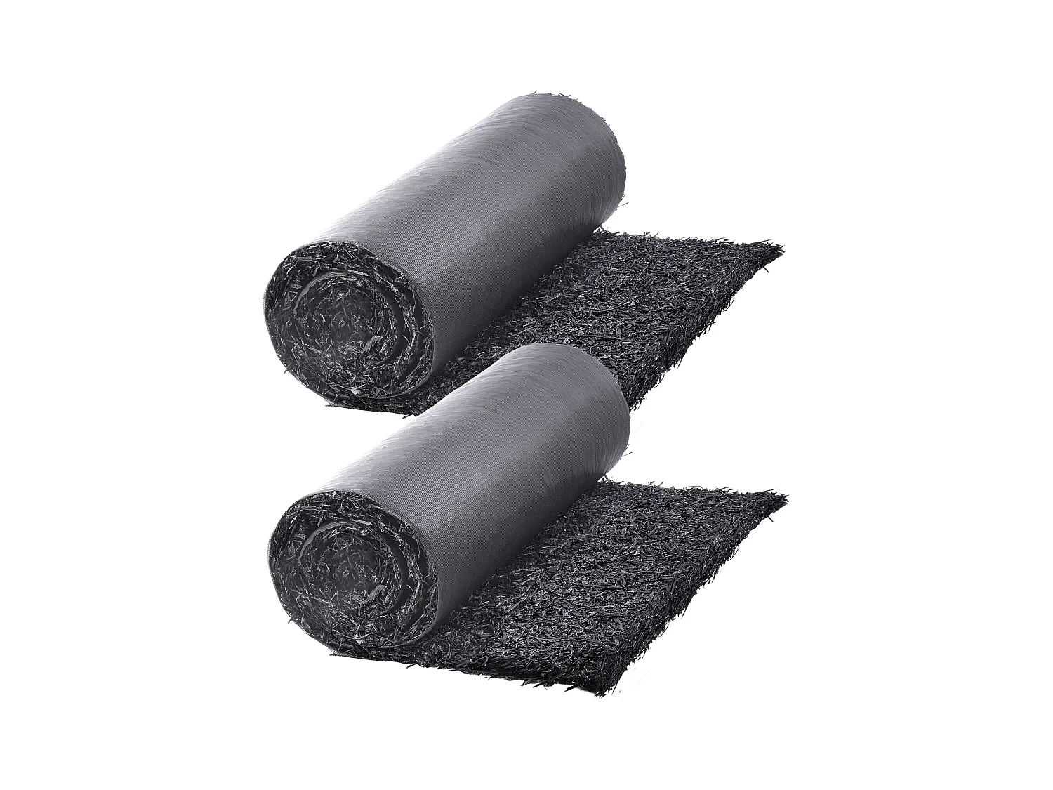 Rouleau de Paillis SucceBuy en Caoutchouc 244 x 56 cm, Tapis en Caoutchouc Recyclé, Allée Permanente, Paillis Noir Naturel pour Bordures de Jardin, Plantes