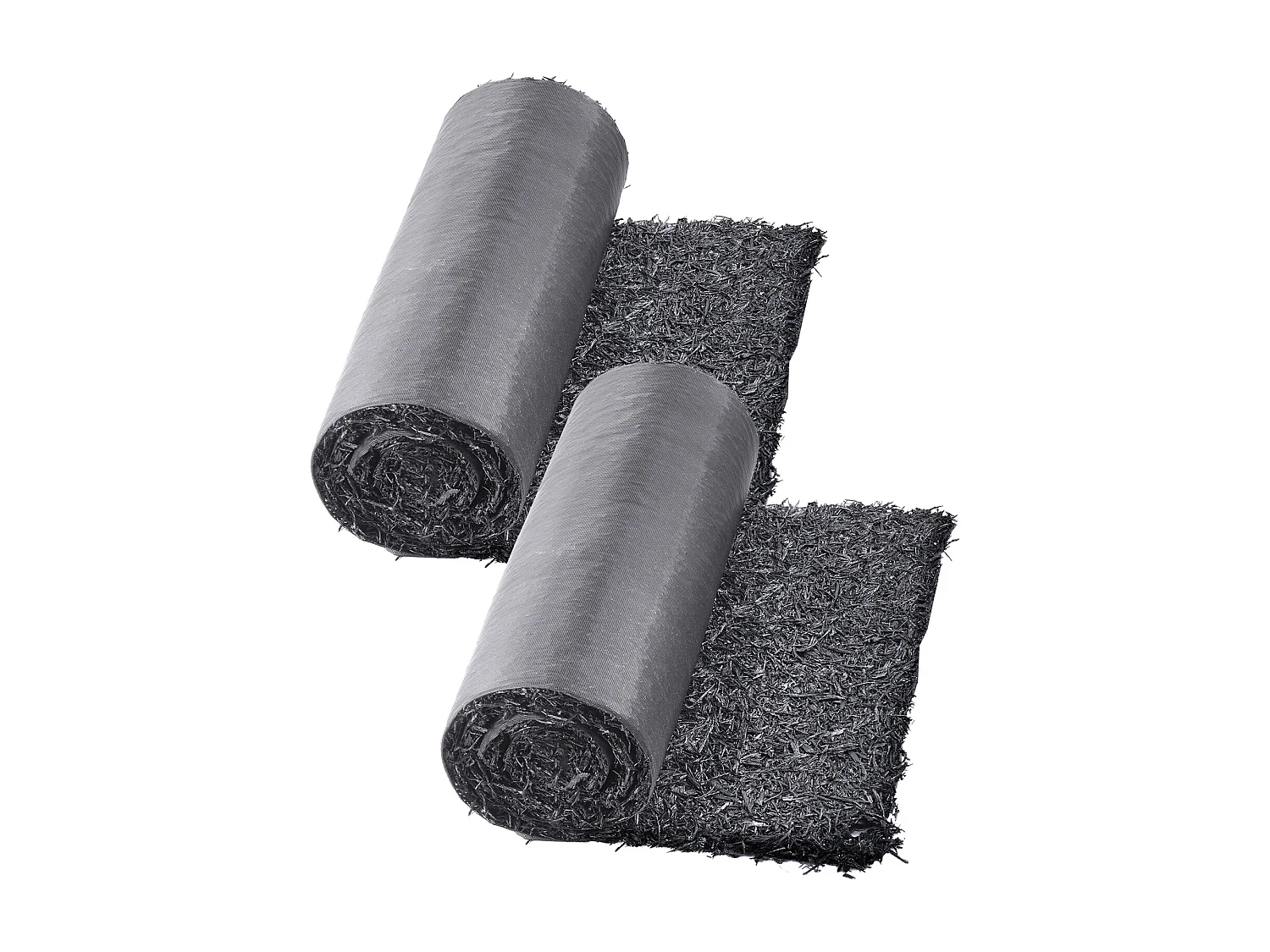 Rouleau de Paillis SucceBuy en Caoutchouc 244 x 56 cm, Tapis en Caoutchouc Recyclé, Allée Permanente, Paillis Noir Naturel pour Bordures de Jardin, Plantes