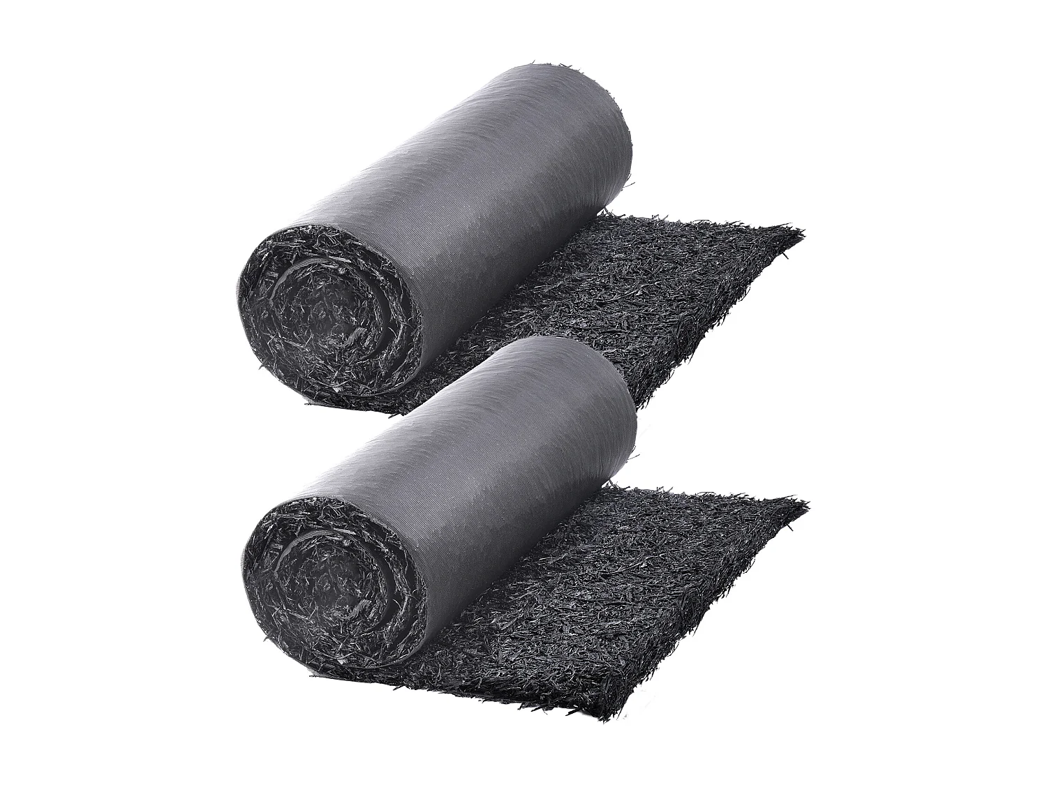 Rouleau de Paillis SucceBuy en Caoutchouc 244 x 56 cm, Tapis en Caoutchouc Recyclé, Allée Permanente, Paillis Noir Naturel pour Bordures de Jardin, Plantes