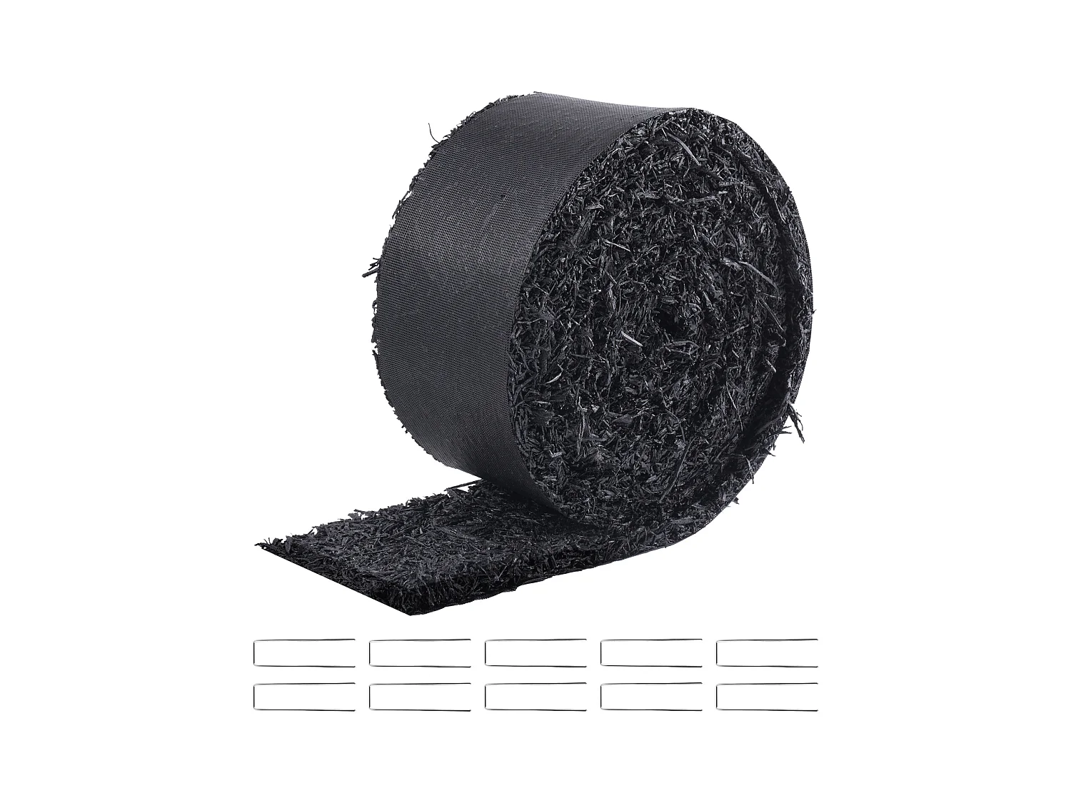 Rouleau de Paillis SucceBuy en Caoutchouc 305 x 11cm, Tapis Recyclé, Aspect Naturel, Empêche les Mauvaises Herbes et la Boue, pour Jardins, Plantes