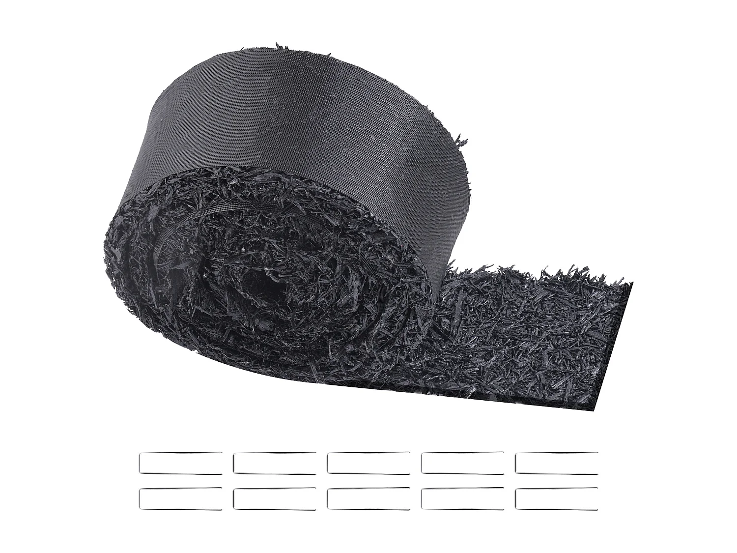 Rouleau de Paillis SucceBuy en Caoutchouc 305 x 11cm, Tapis Recyclé, Aspect Naturel, Empêche les Mauvaises Herbes et la Boue, pour Jardins, Plantes