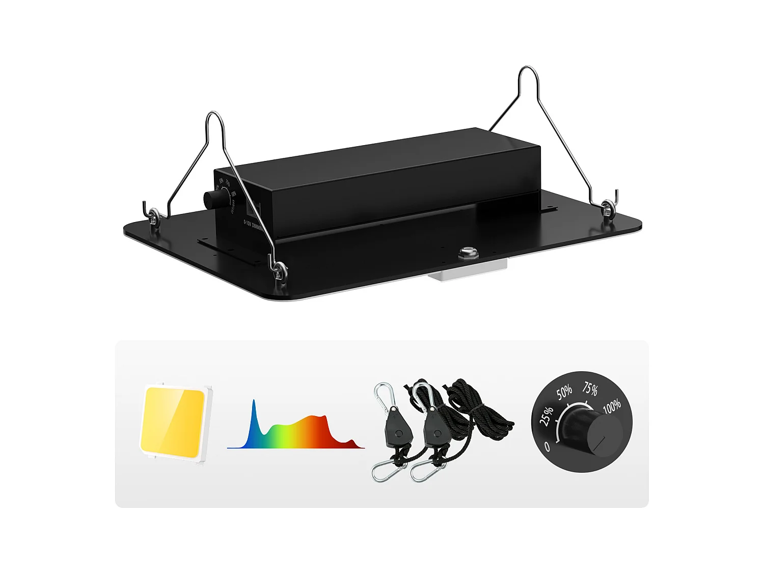 Lampe de Croissance LED SucceBuy 150 W, Spectre Complet à Intensité Variable, Diodes Samsung pour Plantes d'Intérieur, Végétation, Floraison, Serre