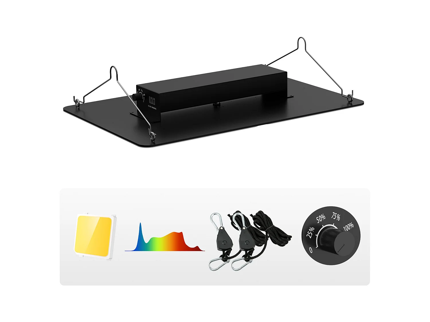 Lampe de Croissance à LED SucceBuy 300 W, Diodes Samsung à Intensité Variable, pour Plantes d'Intérieur, Semis, Végétation, Floraison, Pilote en Guirlande