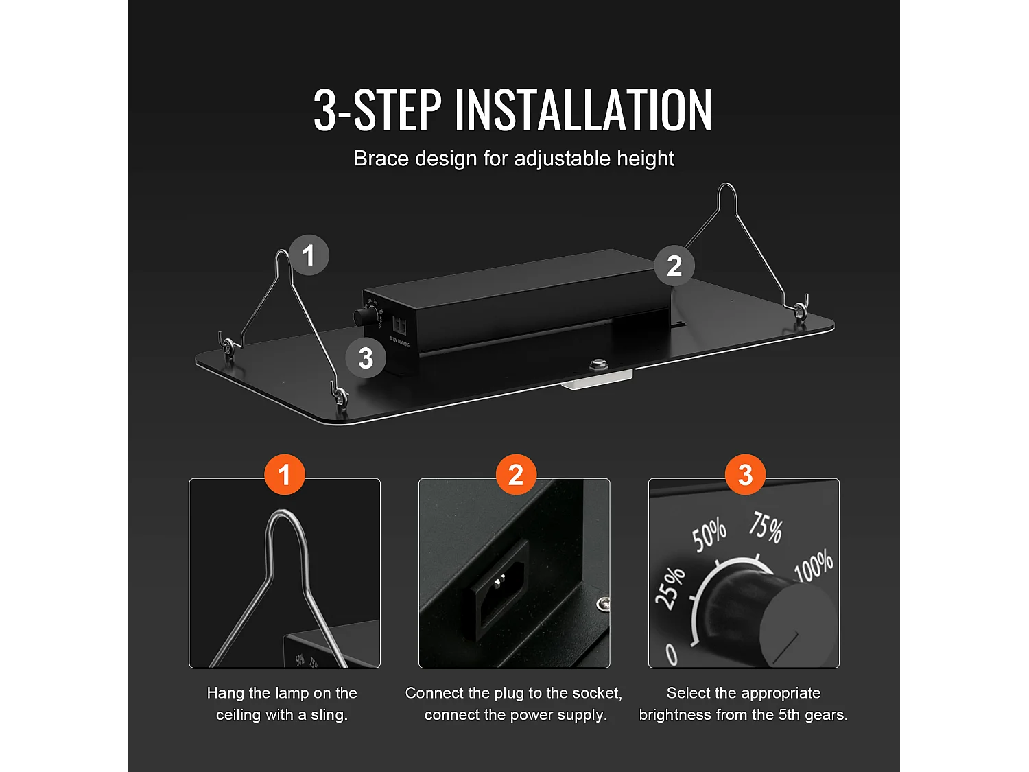 Lámpara de Crecimiento LED SucceBuy 200 W, Diodos Samsung de Alto Rendimiento para Plantas de Interior, Plántulas, Vegetación y Floración, Cultivo en Invernadero
