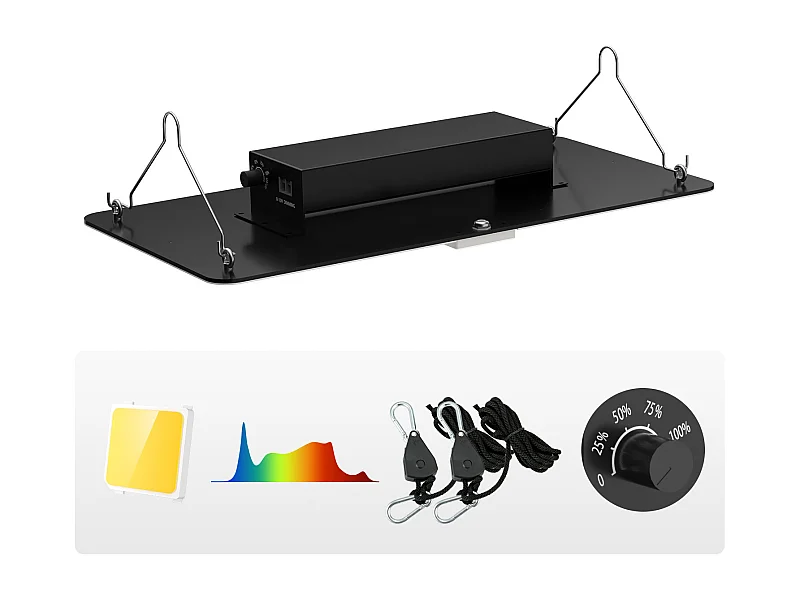 Lampe de Croissance à LED SucceBuy 200 W, Diodes Samsung à Haut Rendement pour Plantes d'Intérieur, Semis, Végétation et Floraison, Culture en Serre