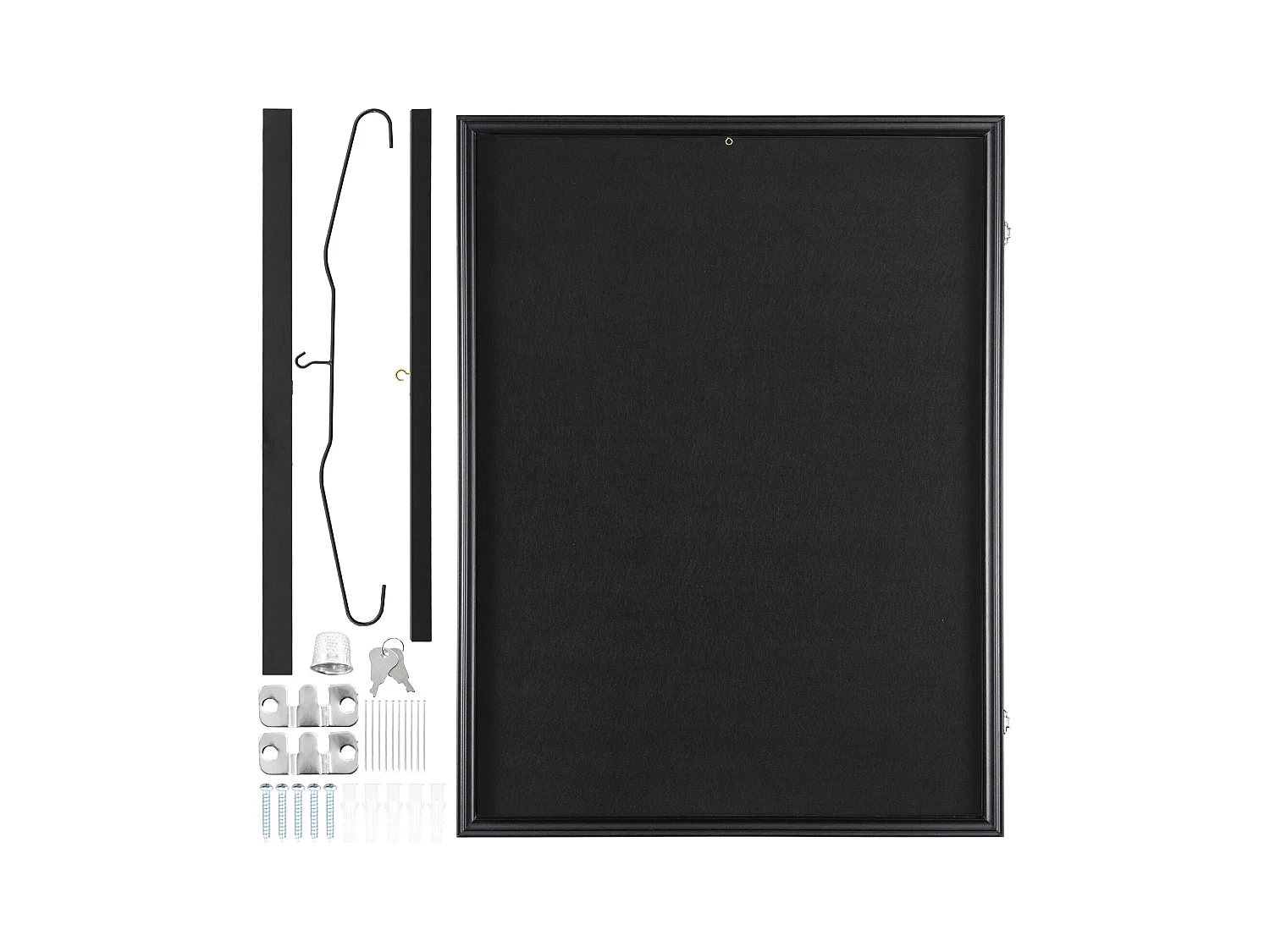 Display SucceBuy Vitrine voor T-Shirts Ingelijst, Afmetingen 61 x 81 x 3.8cm, Schaduwdoos voor T-Shirts met Slot