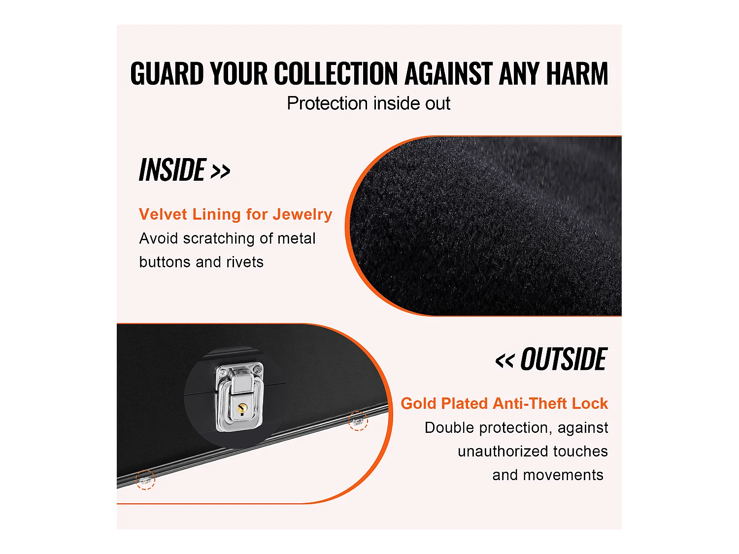 Display SucceBuy Vitrine voor T-Shirts 2 Stuks, Afmetingen 59 x 79 x 3.8cm, Schaduwdoos voor T-Shirts met Slot